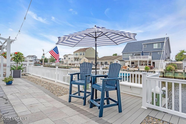 917 Jane Dr, Beach Haven West, NJ 08050 - wooden terrace featuring a residential view