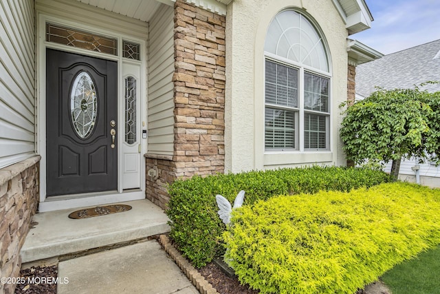 42 Eagleswood Dr, Waretown, NJ 08758 - view of exterior entry with stone siding