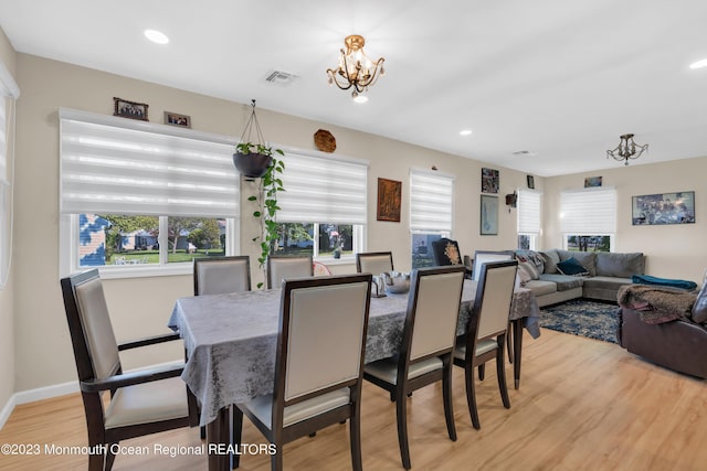 1D Daisy Ct, Lakewood, NJ 08701 - dining area featuring a chandelier, light wood-style flooring, and recessed lighting