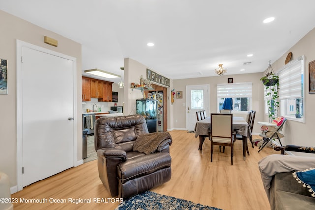 1D Daisy Ct, Lakewood, NJ 08701 - living room featuring light wood-style floors and recessed lighting