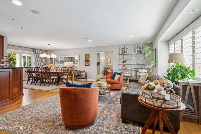 4040 Herbertsville Rd, Wall, NJ 08724 - living area featuring light wood-style floors and recessed lighting