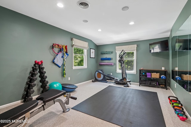 4040 Herbertsville Rd, Wall, NJ 08724 - exercise room with plenty of natural light, recessed lighting, and carpet