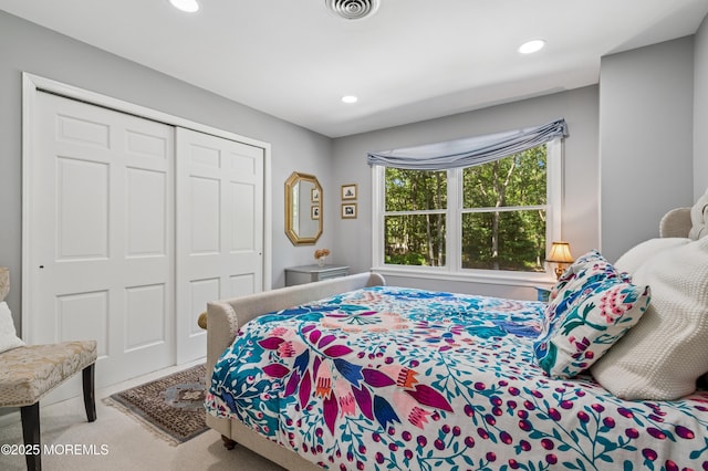4040 Herbertsville Rd, Wall, NJ 08724 - carpeted bedroom featuring a closet and recessed lighting