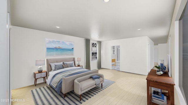 1300 Ocean Ter, Seaside Heights, NJ 08751 - bedroom with recessed lighting and light wood finished floors