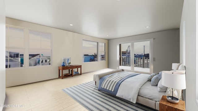 1300 Ocean Ter, Seaside Heights, NJ 08751 - bedroom with access to exterior and recessed lighting
