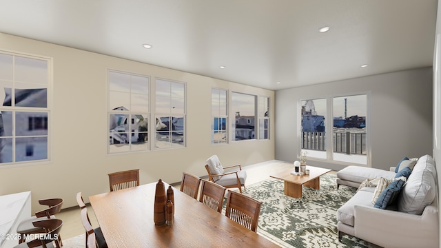1300 Ocean Ter, Seaside Heights, NJ 08751 - living room featuring recessed lighting and wood finished floors