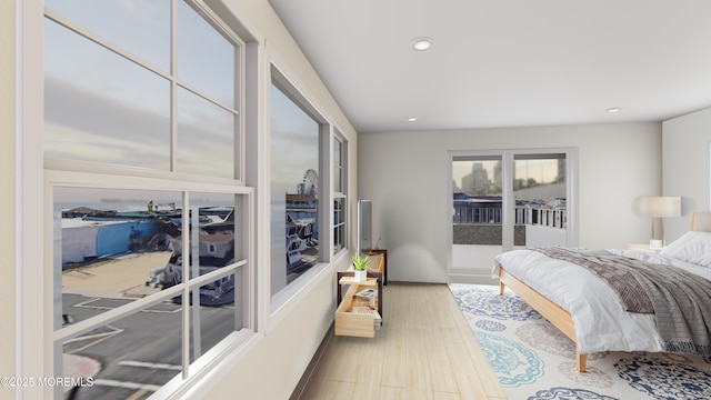 1300 Ocean Ter, Seaside Heights, NJ 08751 - bedroom with wood finished floors and recessed lighting