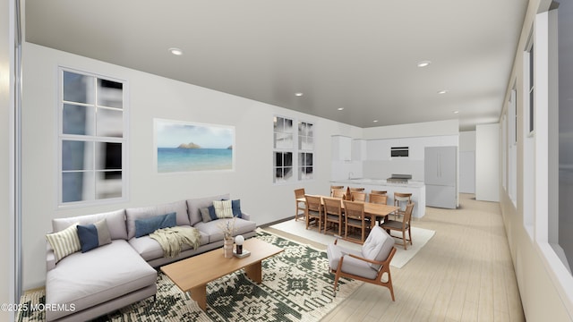 1300 Ocean Ter, Seaside Heights, NJ 08751 - living area featuring recessed lighting