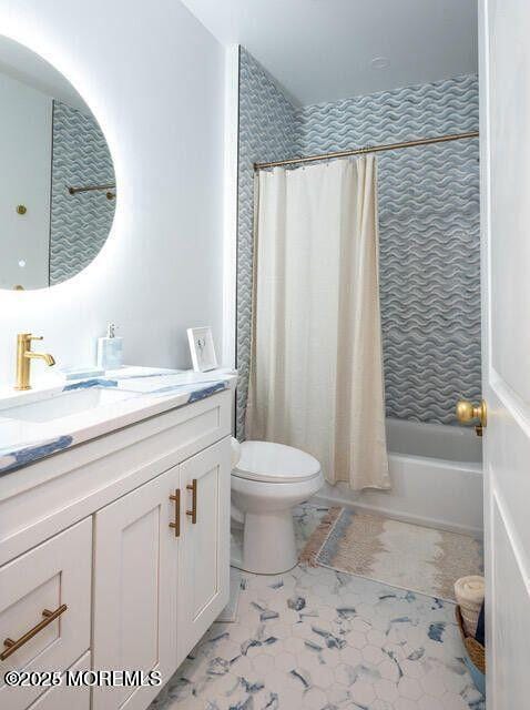 1300 Ocean Ter, Seaside Heights, NJ 08751 - full bathroom with vanity and shower / tub combo