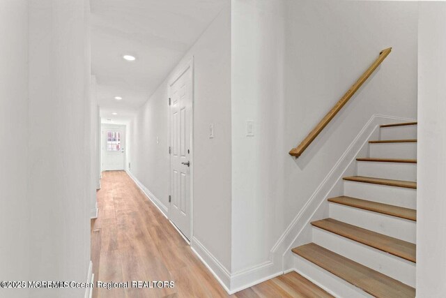 1300 Ocean Ter, Seaside Heights, NJ 08751 - stairway with wood finished floors and recessed lighting