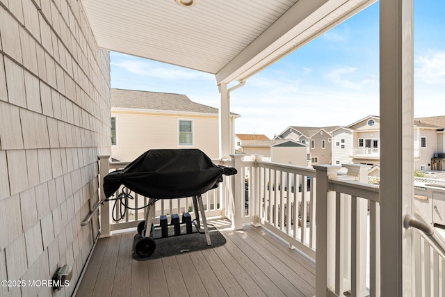 3 Newark Ave, Lavallette, NJ 08735 - wooden deck featuring grilling area and a residential view