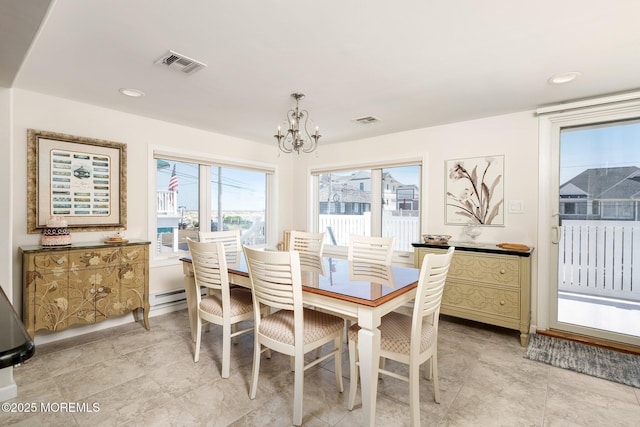 3 Newark Ave, Lavallette, NJ 08735 - dining space with a chandelier and recessed lighting