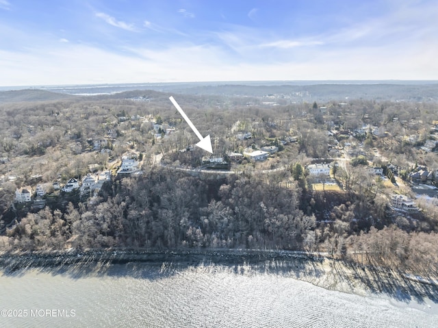 193 Ocean Blvd, Atlantic Highlands, NJ 07716 - aerial view of property and surrounding area with a forest