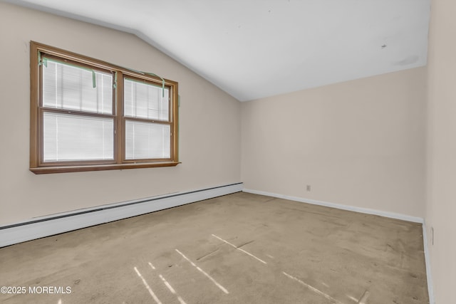 193 Ocean Blvd, Atlantic Highlands, NJ 07716 - additional living space featuring lofted ceiling, baseboard heating, and carpet