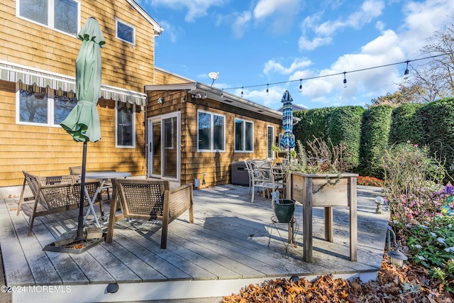 708 New York Blvd, Sea Girt, NJ 08750 - wooden deck with outdoor dining space