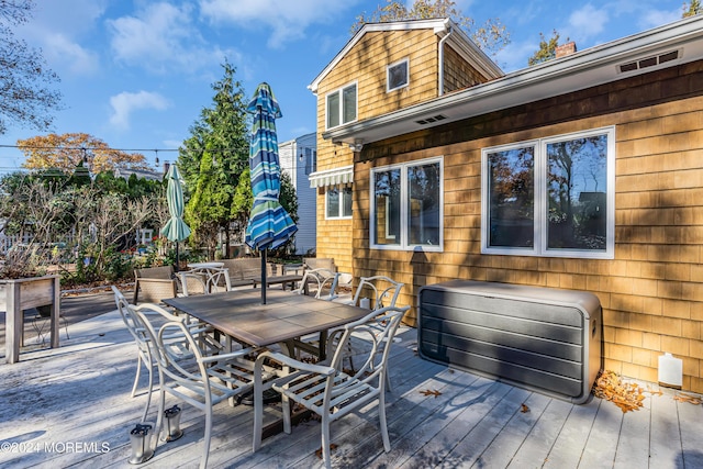 708 New York Blvd, Sea Girt, NJ 08750 - wooden deck with outdoor dining area
