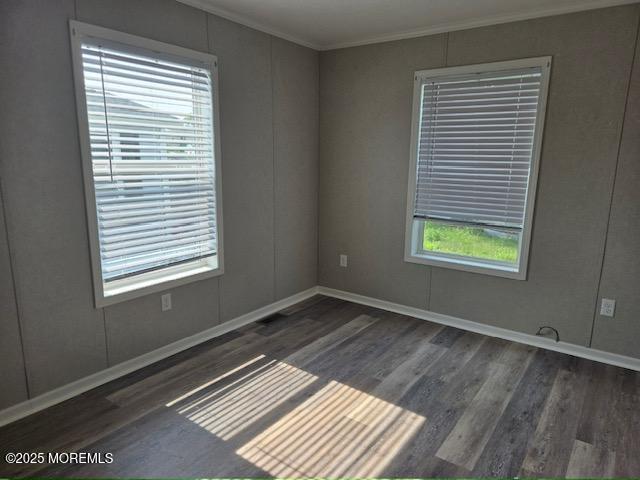 9 Mary Ann Ct, Hazlet, NJ 07734 - spare room with ornamental molding and wood finished floors