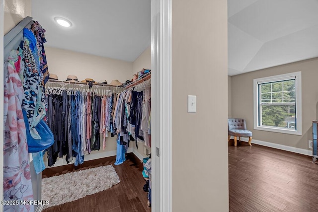 10 Willow Ave, Matawan, NJ 07747 - spacious closet featuring wood finished floors and lofted ceiling