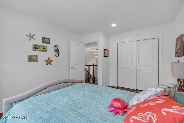 10 Willow Ave, Matawan, NJ 07747 - bedroom with recessed lighting and a closet
