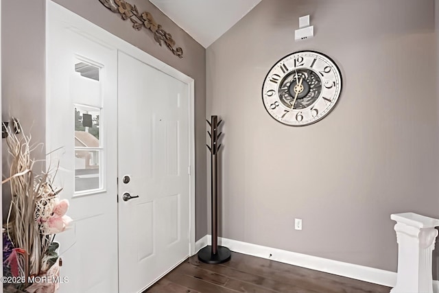 114 Maypink Ln, Howell, NJ 07731 - foyer entrance featuring vaulted ceiling and dark wood-type flooring