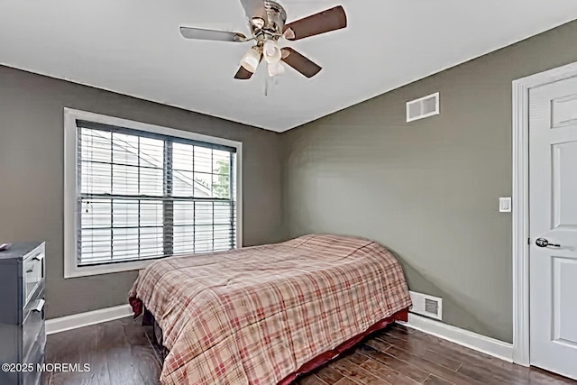 114 Maypink Ln, Howell, NJ 07731 - bedroom with dark wood-style floors and ceiling fan