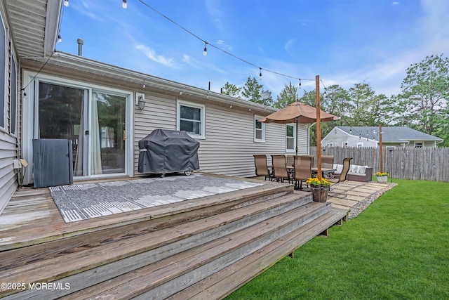 217 Hemlock Dr, Lanoka Harbor, NJ 08734 - wooden deck with grilling area and outdoor dining space
