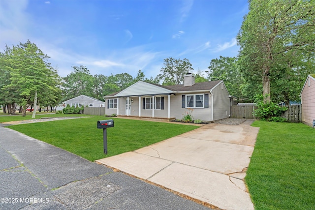 217 Hemlock Dr, Lanoka Harbor, NJ 08734 - view of front facade featuring driveway, a porch, a chimney, and a gate