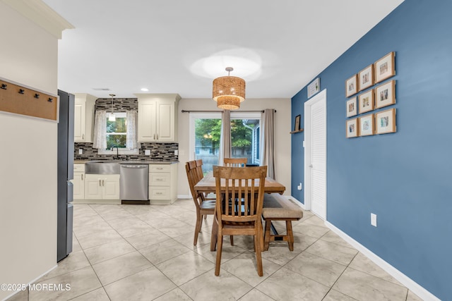 217 Hemlock Dr, Lanoka Harbor, NJ 08734 - dining space with light tile patterned floors