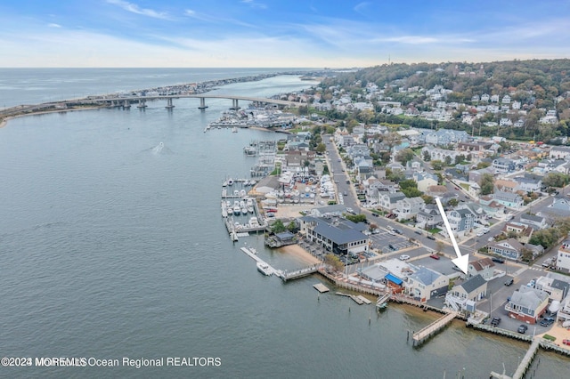 681/2 Shrewsbury Ave, Highlands, NJ 07732 - aerial overview of property's location featuring a large body of water and nearby suburban area