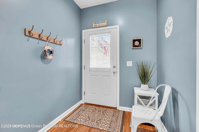 681/2 Shrewsbury Ave, Highlands, NJ 07732 - entryway with wood finished floors and baseboards