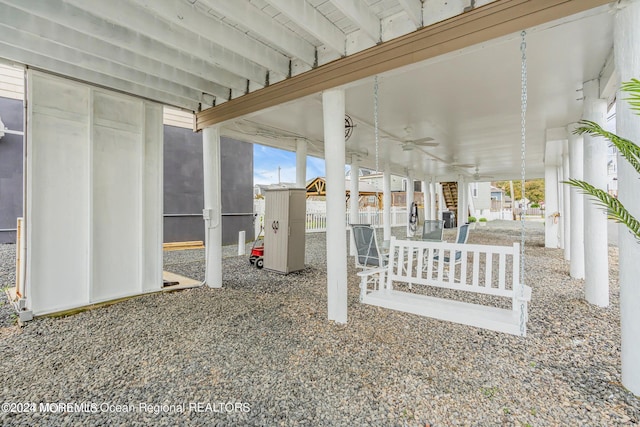 681/2 Shrewsbury Ave, Highlands, NJ 07732 - view of patio featuring ceiling fan