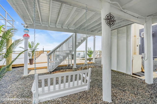 681/2 Shrewsbury Ave, Highlands, NJ 07732 - view of patio / terrace featuring stairway