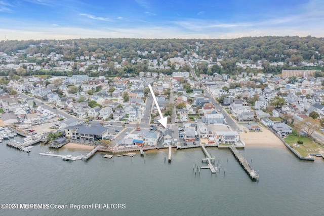 681/2 Shrewsbury Ave, Highlands, NJ 07732 - aerial view of property's location featuring a nearby body of water and nearby suburban area