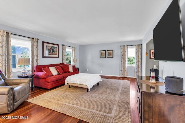22 Indian Hill Rd, Freehold, NJ 07728 - living area with healthy amount of natural light and wood finished floors