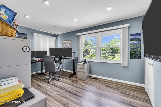 22 Indian Hill Rd, Freehold, NJ 07728 - office space featuring wood finished floors and recessed lighting
