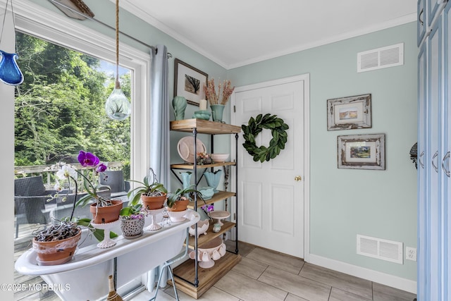 553 Kingfisher Cir, Brick, NJ 08723 - foyer with baseboards and ornamental molding