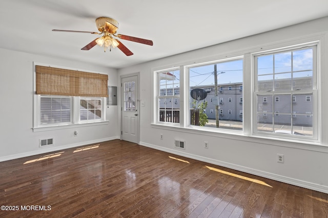 118 Sampson Ave, Seaside Heights, NJ 08751 - unfurnished room featuring wood-type flooring and ceiling fan