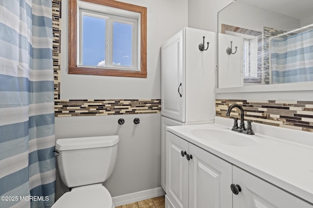 118 Sampson Ave, Seaside Heights, NJ 08751 - bathroom featuring vanity, tile walls, and curtained shower