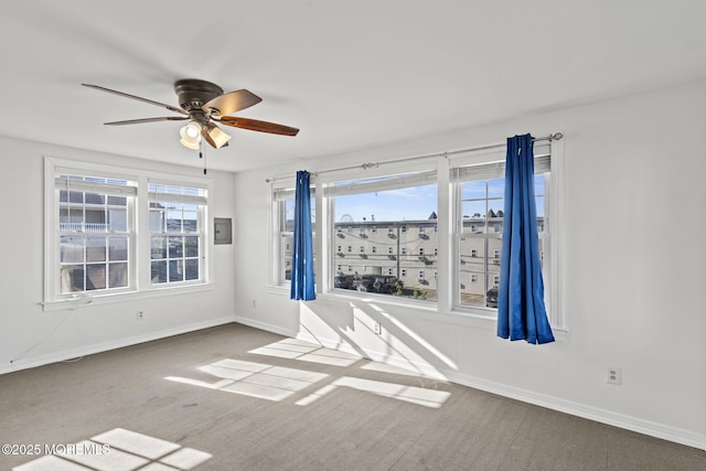118 Sampson Ave, Seaside Heights, NJ 08751 - carpeted spare room with baseboards and a ceiling fan