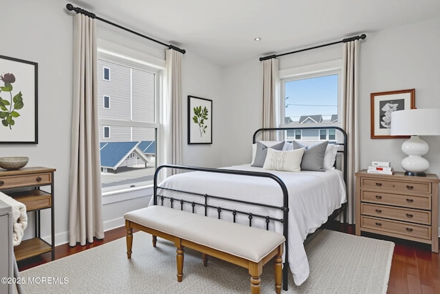 118 Sampson Ave, Seaside Heights, NJ 08751 - bedroom featuring dark wood-style floors and baseboards