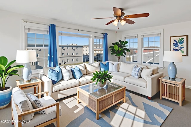 118 Sampson Ave, Seaside Heights, NJ 08751 - living room with ceiling fan