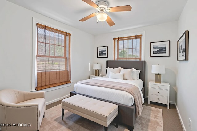 118 Sampson Ave, Seaside Heights, NJ 08751 - carpeted bedroom featuring baseboards and a ceiling fan