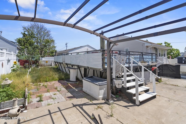 242 Sherman Ave, Seaside Heights, NJ 08751 - view of patio / terrace featuring stairs