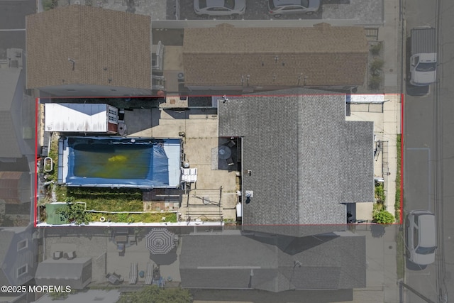 242 Sherman Ave, Seaside Heights, NJ 08751 - aerial view of property's location with property boundaries highlighted and a pool area