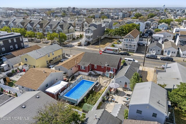 242 Sherman Ave, Seaside Heights, NJ 08751 - aerial view of residential area featuring a pool area