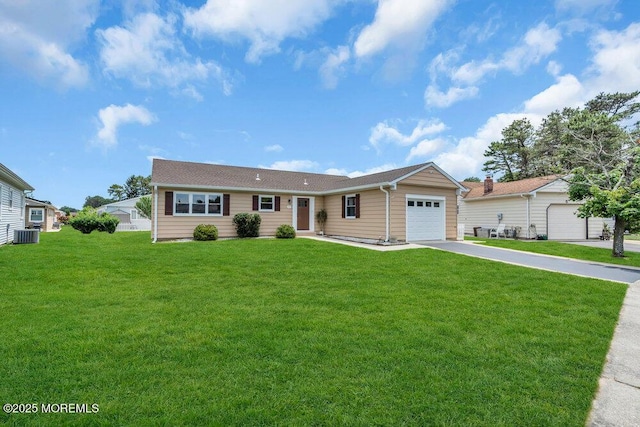 3 Andover Ct, Toms River, NJ 08757 - ranch-style house featuring concrete driveway, an attached garage, and a front yard
