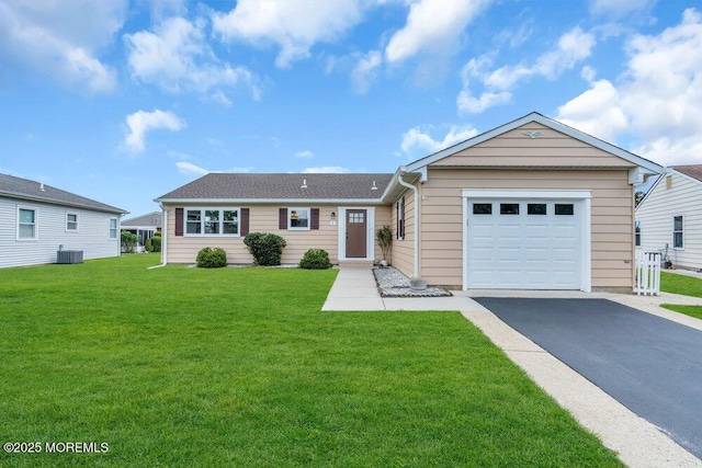 3 Andover Ct, Toms River, NJ 08757 - ranch-style home with driveway, a front yard, and an attached garage