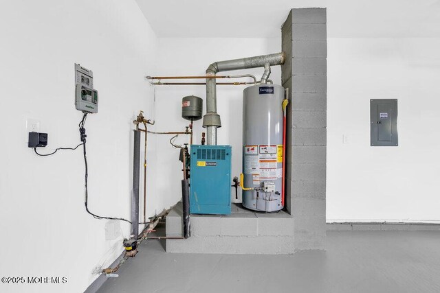 3 Andover Ct, Toms River, NJ 08757 - utility room featuring gas water heater and electric panel