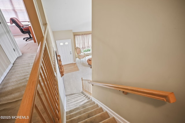 28 Brent Dr, Howell, NJ 07731 - staircase with carpet flooring and baseboards