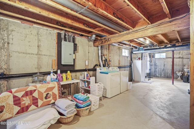 28 Brent Dr, Howell, NJ 07731 - basement with separate washer and dryer and electric panel